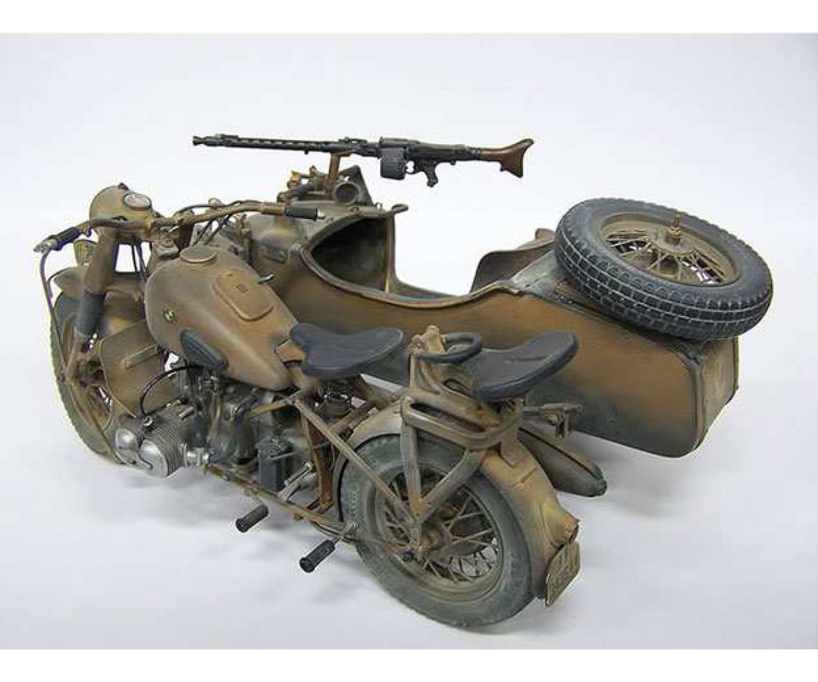 Italeri 1:9 Deut.Militärmotorrad mit Seitenwagen