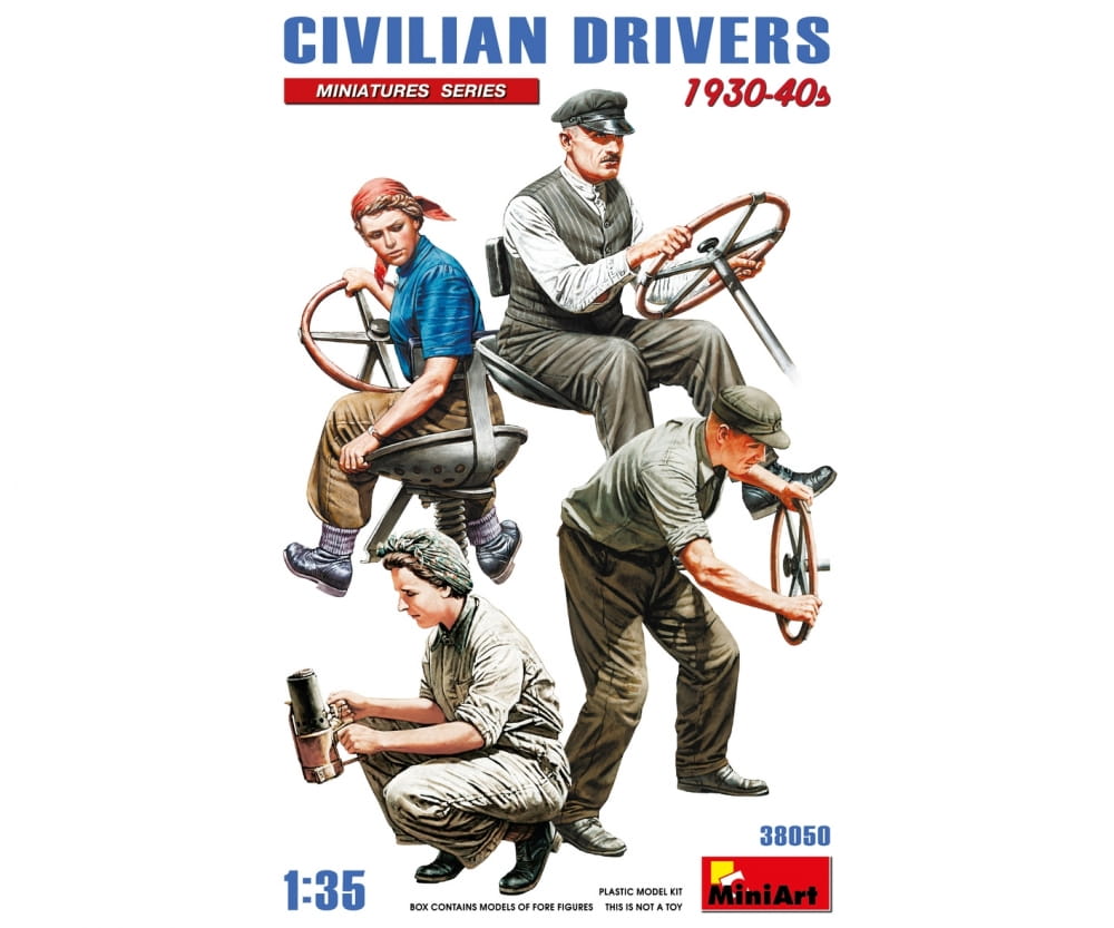 MiniArt 1_35 Figuren Zivile Kraftfahrer 1930-40 _4_ Plastik Modellbau - RC-Zubehoer