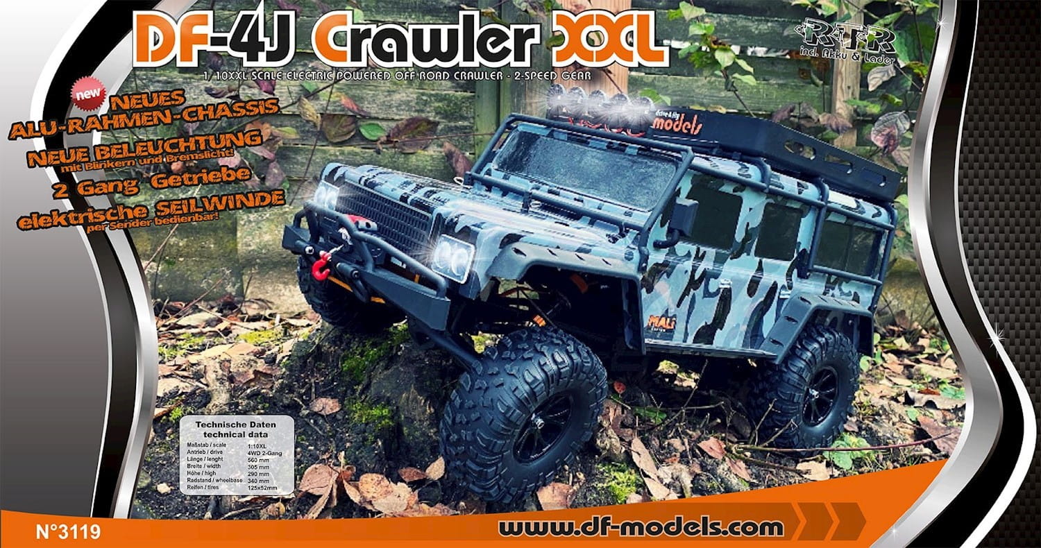 DF Models RC Crawler DF 4J XXL Edition Camo RTR df camo crawler df4j