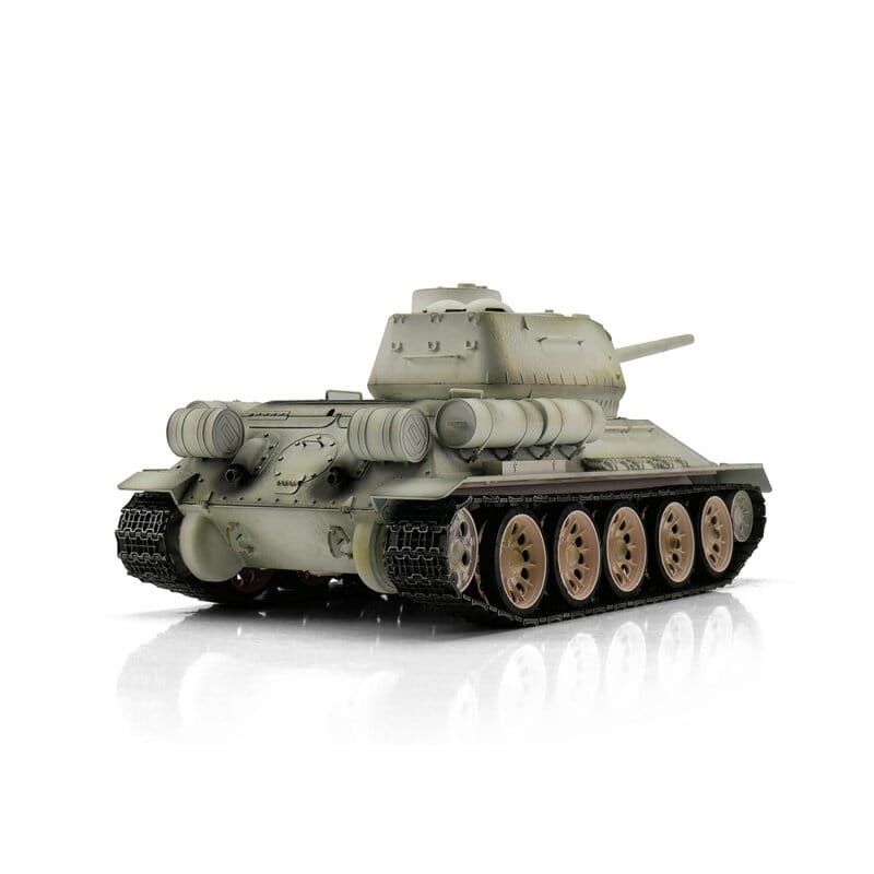 Torro T-34_85 RC Panzer 1_16 Pro IR Wintertarn Vollmetall Holzkiste