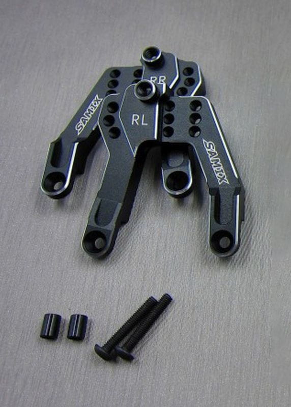 SAMIX Daempferplatte schwarz hinten fuer Axial SCX10-2 - RC-Zubehoer