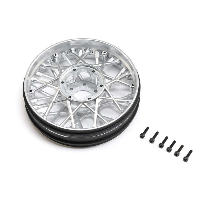 Losi Front Felge Set Satin Chrome_ Promoto-SM - RC-Zubehoer