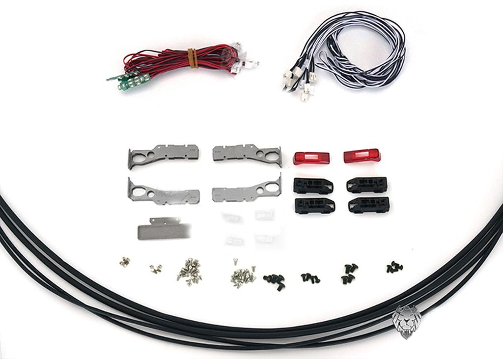 Lesu 1_14 Rueckleuchten fuer VOLVO mit LED und Halter v1 - RC-Zubehoer