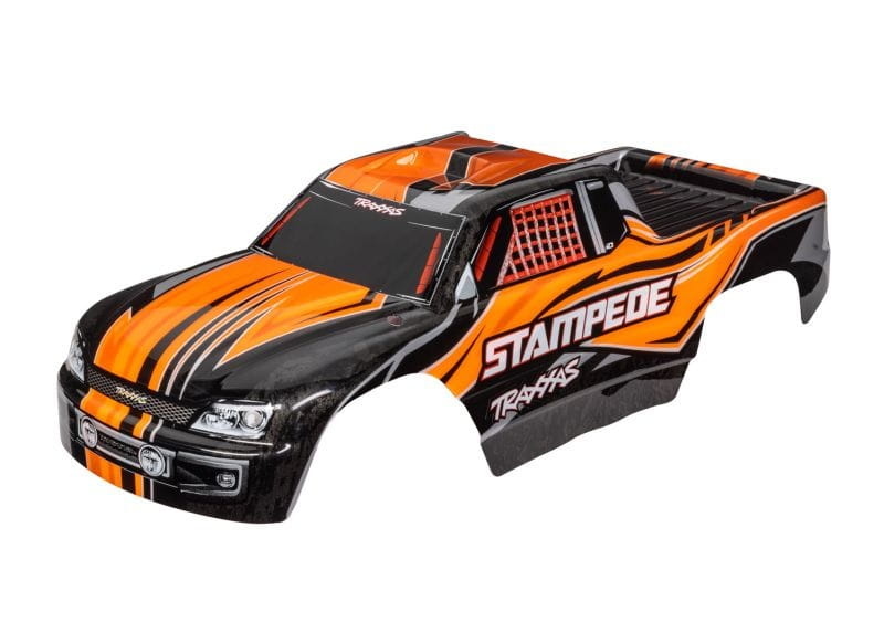 Traxxas Karosserie Stampede _passt auch Stampede VXL_ orange_ kpl. lackier - RC-Zubehoer