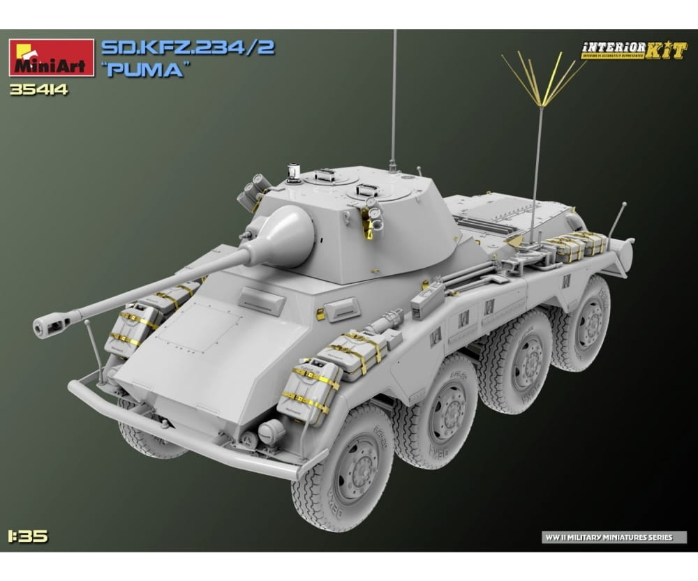 MiniArt 1_35 Sd_Kfz.234_2 Puma Interior Kit Plastik Modellbausatz - RC-Zubehoer