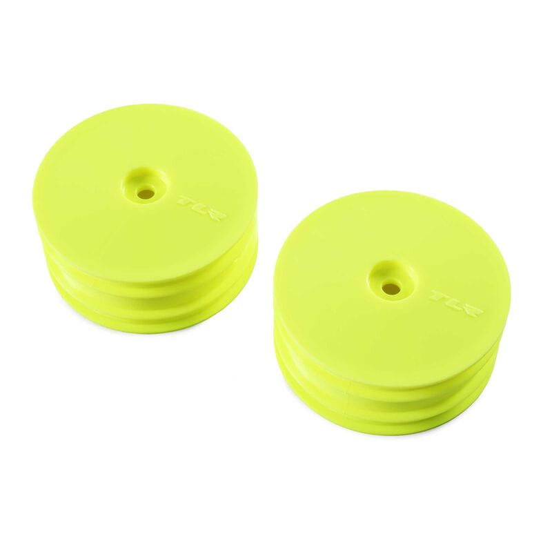 Losi Front Wheel_ Yellow _2_ 22X-4 - RC-Zubehoer