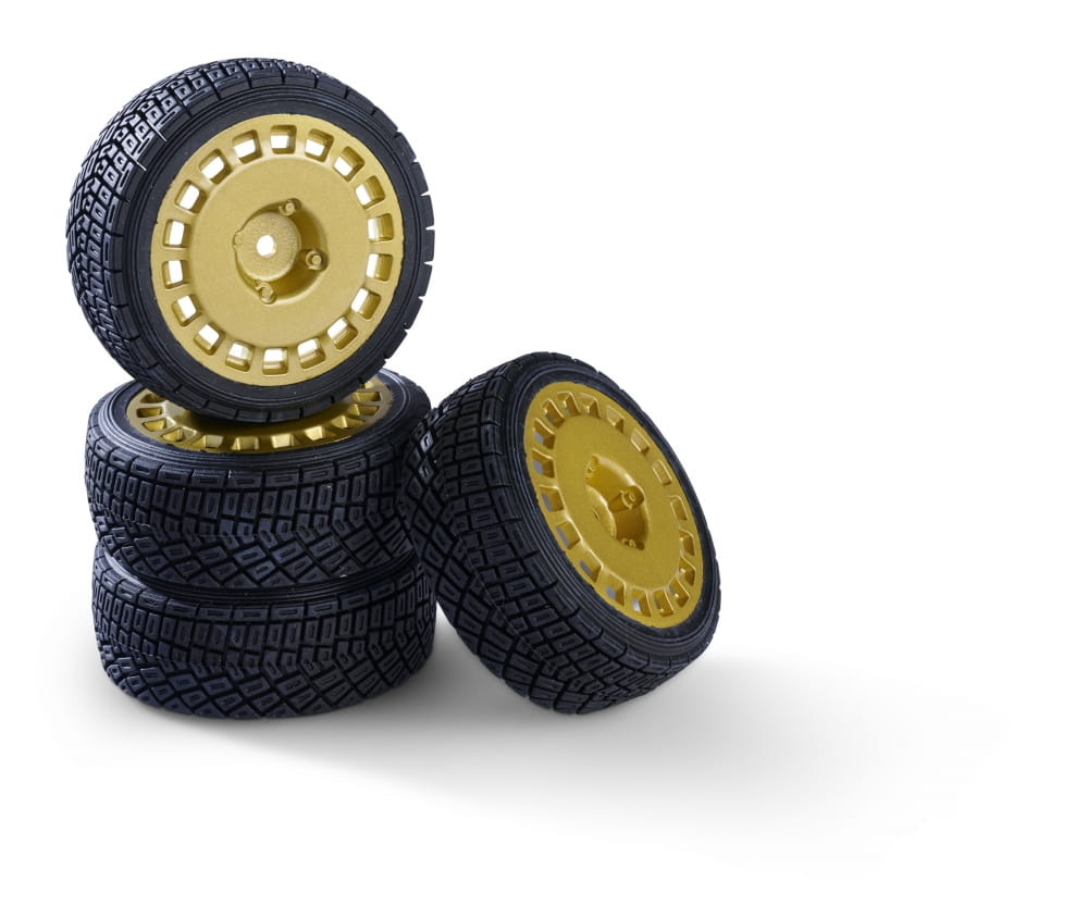 Carson Reifen mit Felgen 1_10 Raederset Rally Design2 _4_ gold - RC-Zubehoer