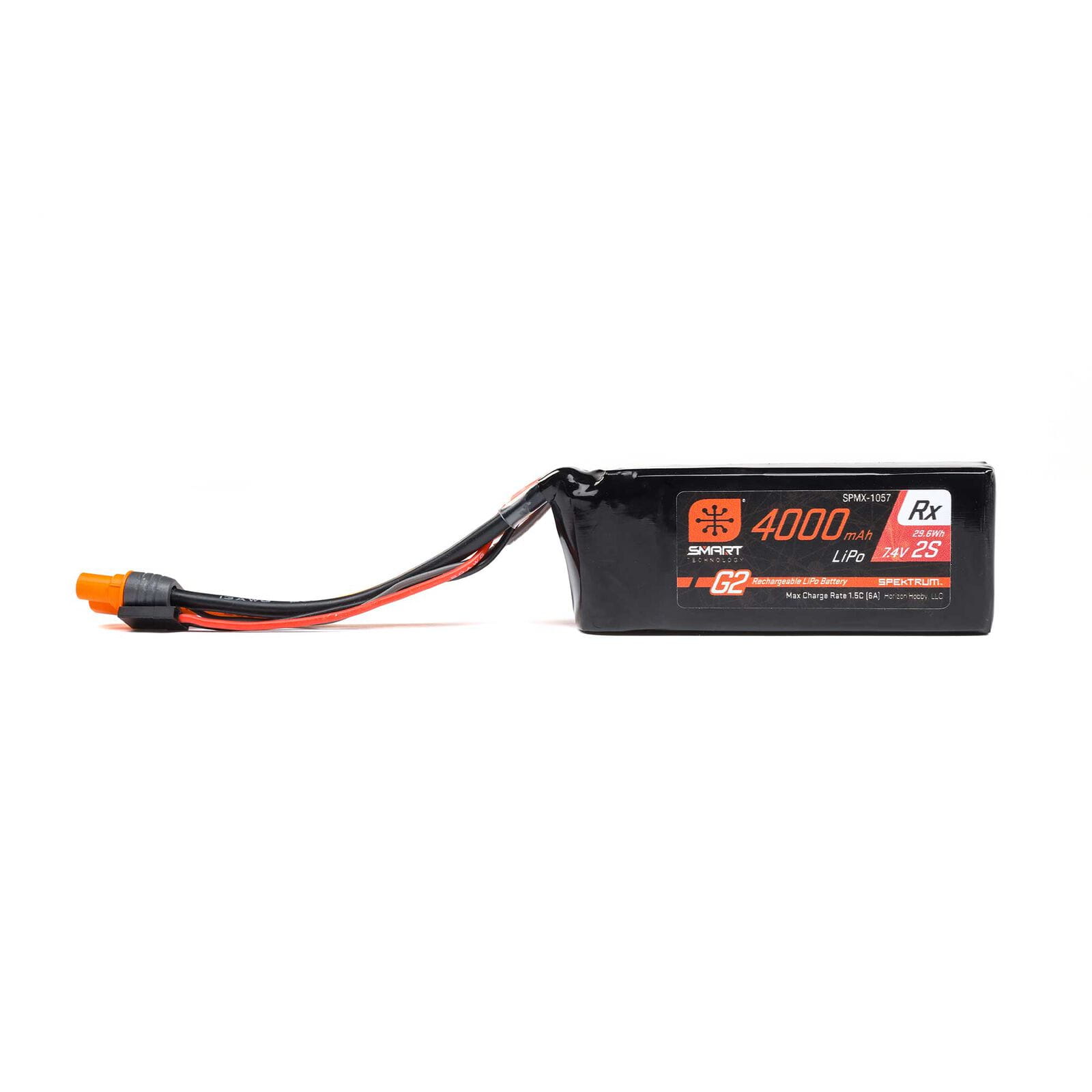 Spektrum 7_4V 4000mAh 2S 15C Smart G2 Empfaenger Lipo Akku_ IC3 - RC-Zubehoer
