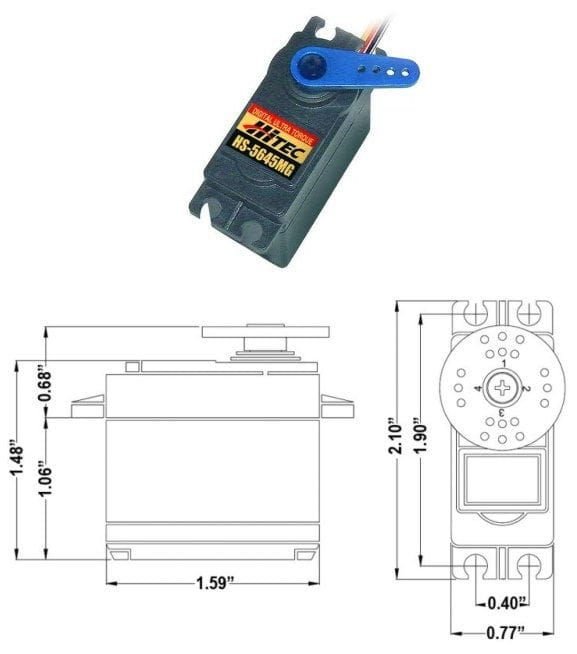 Hitec HS-5645MG HV Digital Servo Metallgetriebe