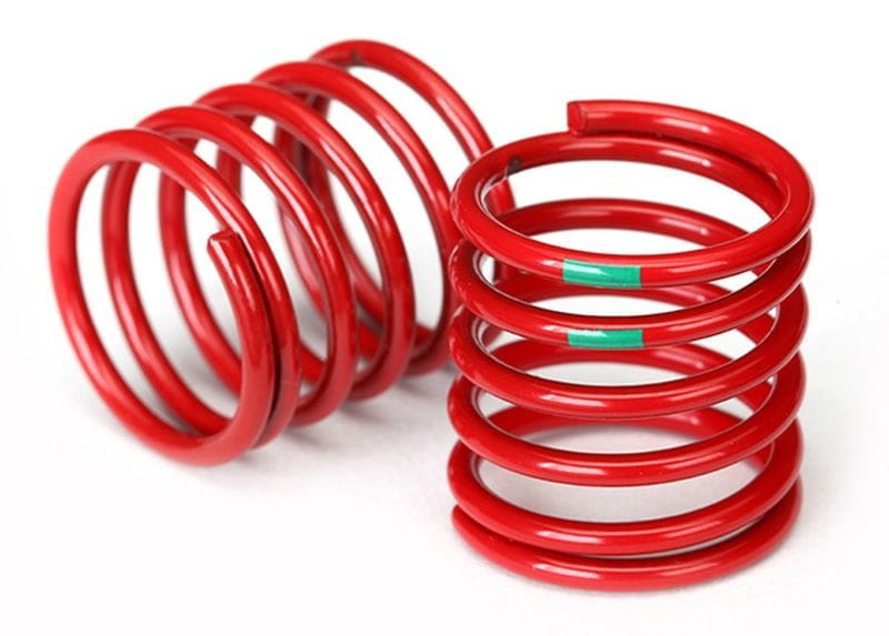 Traxxas Dämpfer-Feder rot (4.075 rate, grüner Streifen) (2)