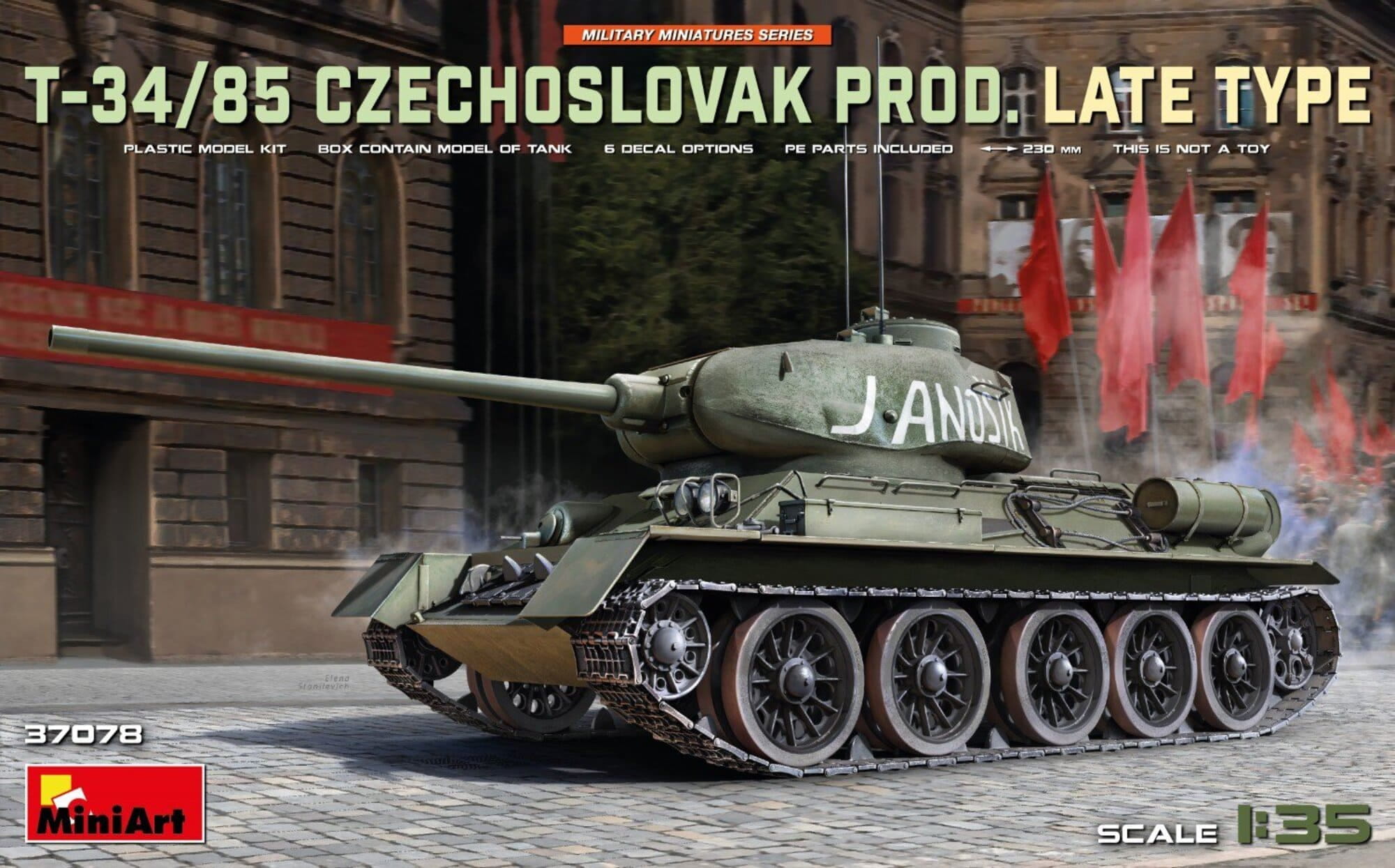 MiniArt 1:35 T-34/85 Panzer Späte Ausführung Tschechische Produktion Bausatz MiniArt 1_35 T-34_85 Tschechische spaete Ausfuehrung Modellbausatz mit Fotoaetzteilen
