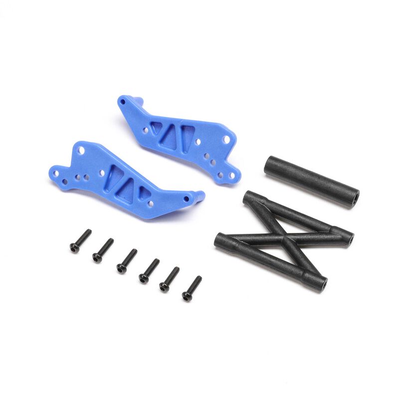 Losi Wheelie Bar Set Blue_ Mini LMT - RC-Zubehoer