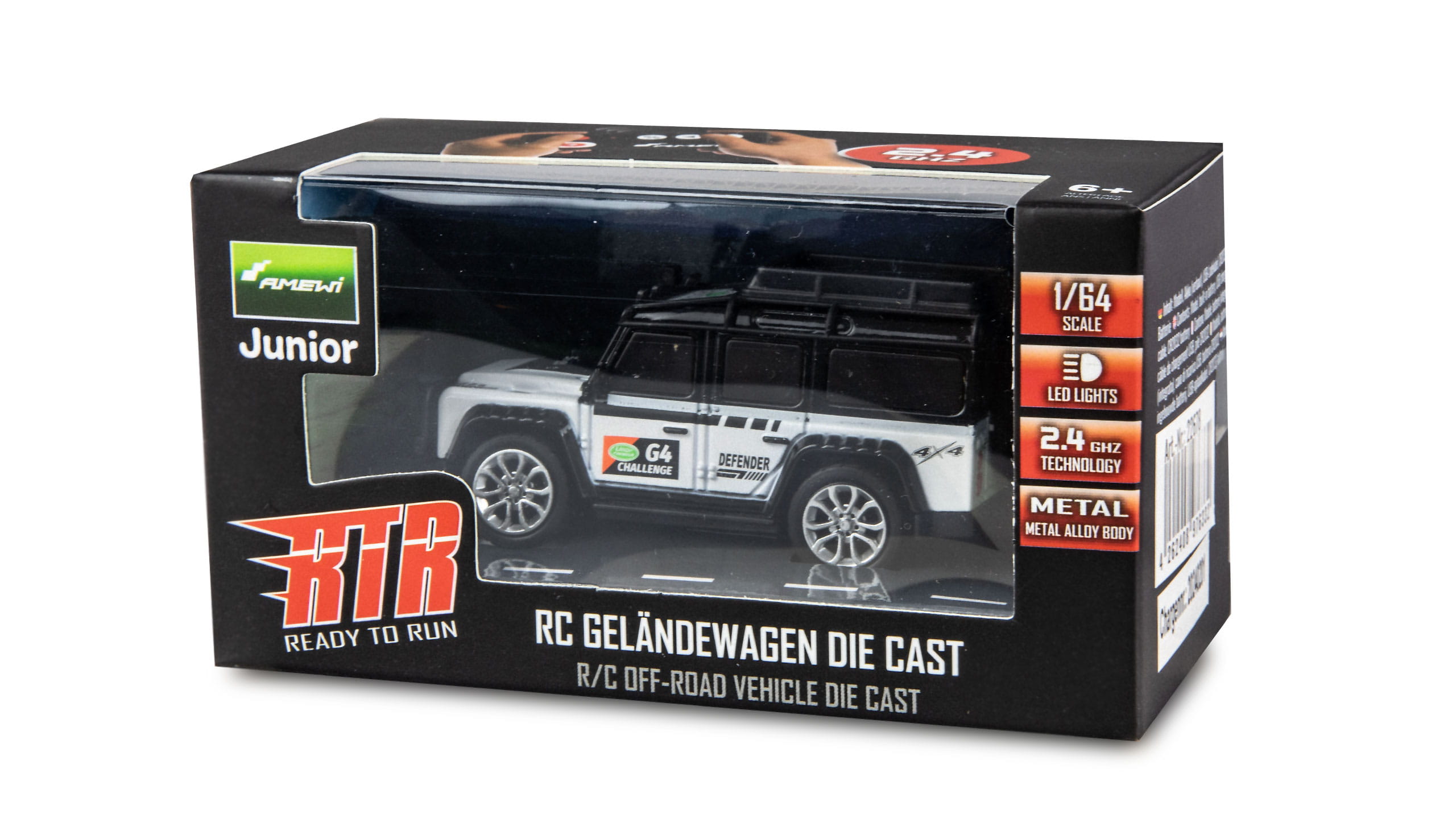Amewi RC Gelaendewagen Die Cast 1_64 RTR weiss RC Spielzeug - Art_-Nr. 22678