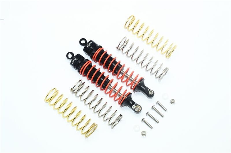 GPM Alu Daempfer hinten 102mm schwarz fuer Traxxas Rustler_ Slash_ Hoss 4x4 - RC-Zubehoer