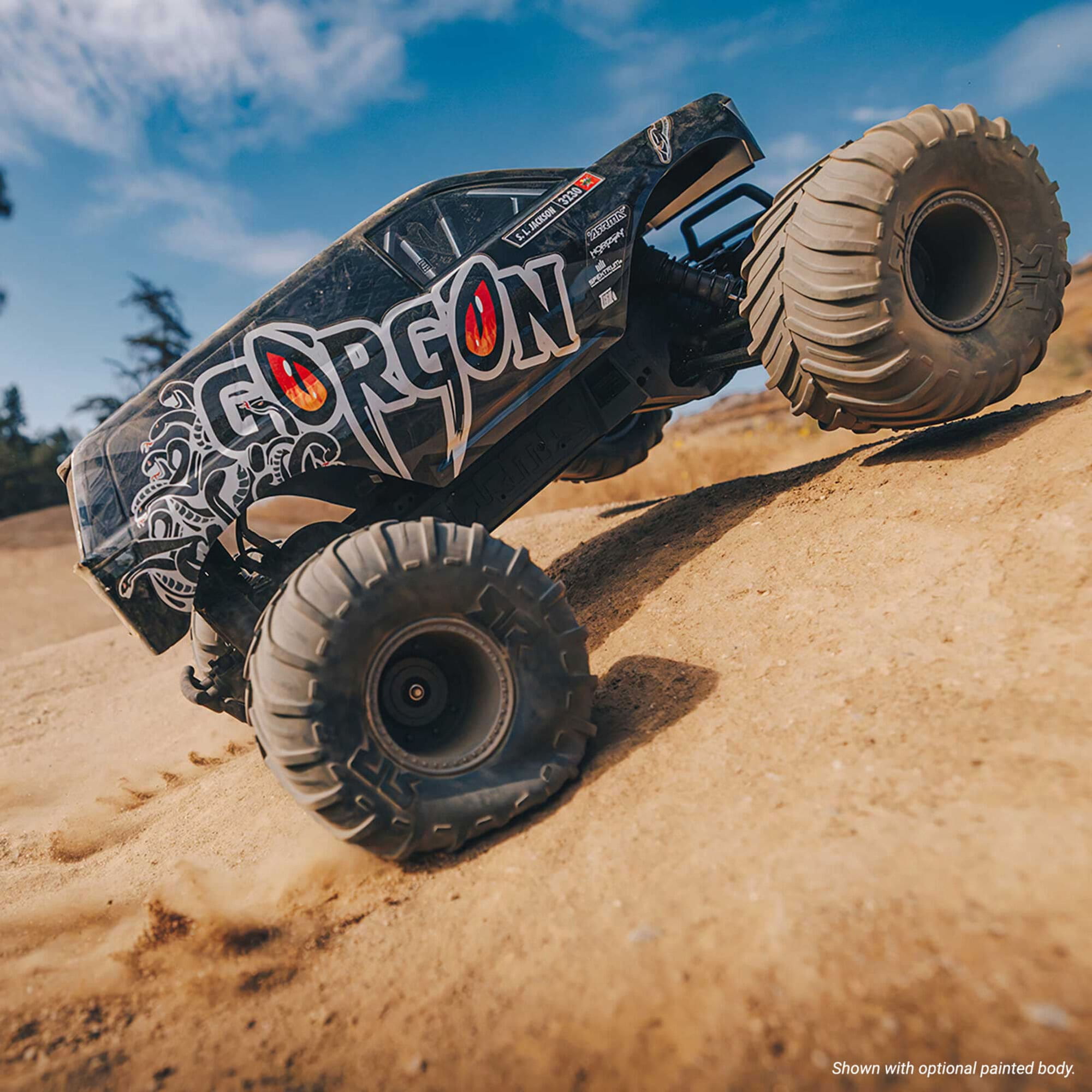 Arrma 1_10 Gorgon 2WD Monster Truck RTA Bausatz - mit Akku und Ladegeraet
