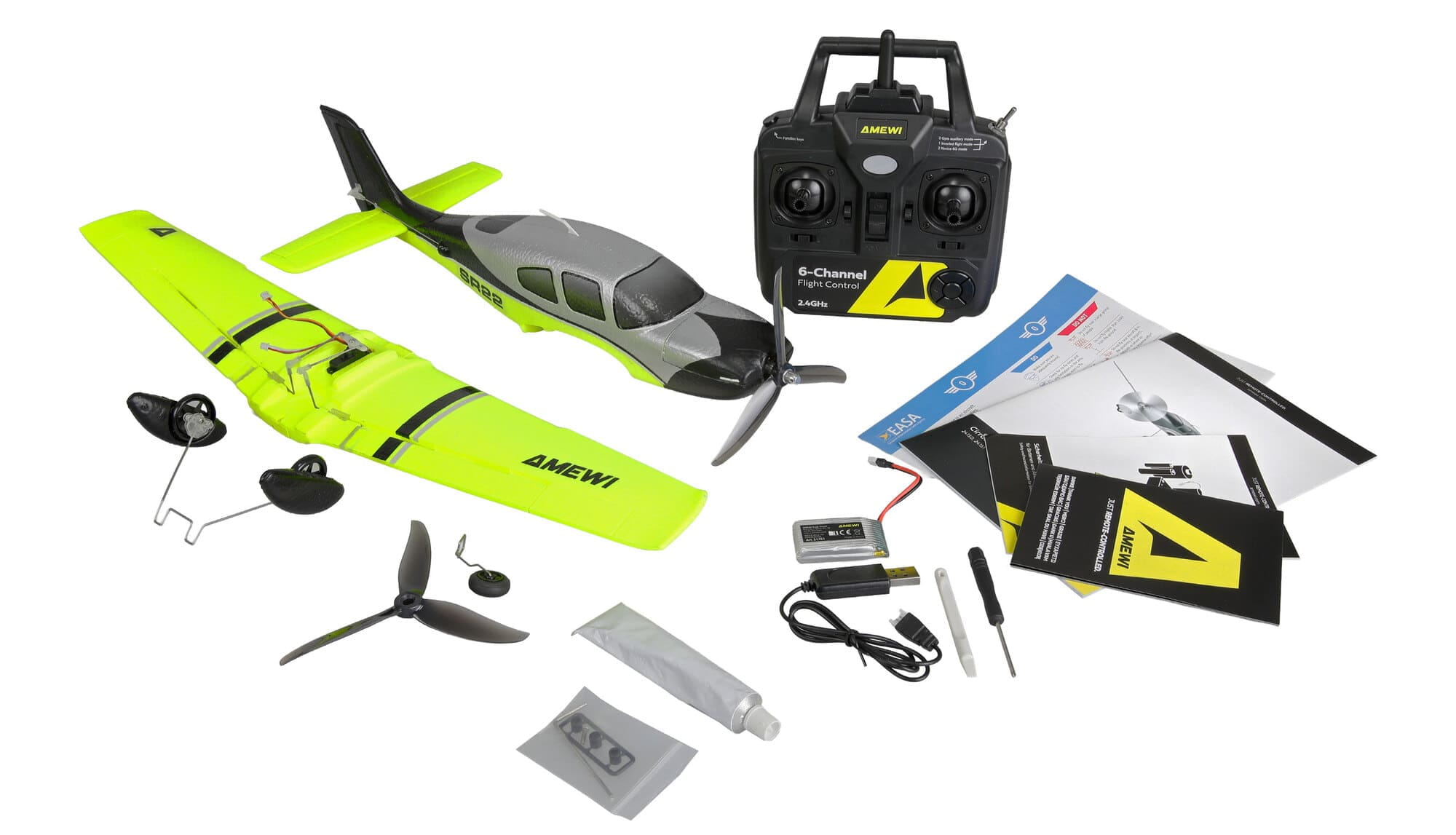 Amewi RC FlugzeugCirrus SR22 brushless 520mm 4-Kanal 3D_6G RTF gruen - Art_-Nr. 24151