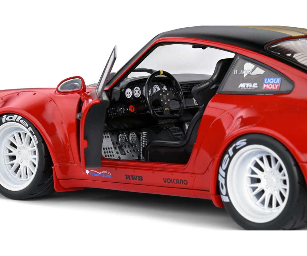 Solido RWB 964 Red Sakura Rot Standmodellauto im Massstab 1_18