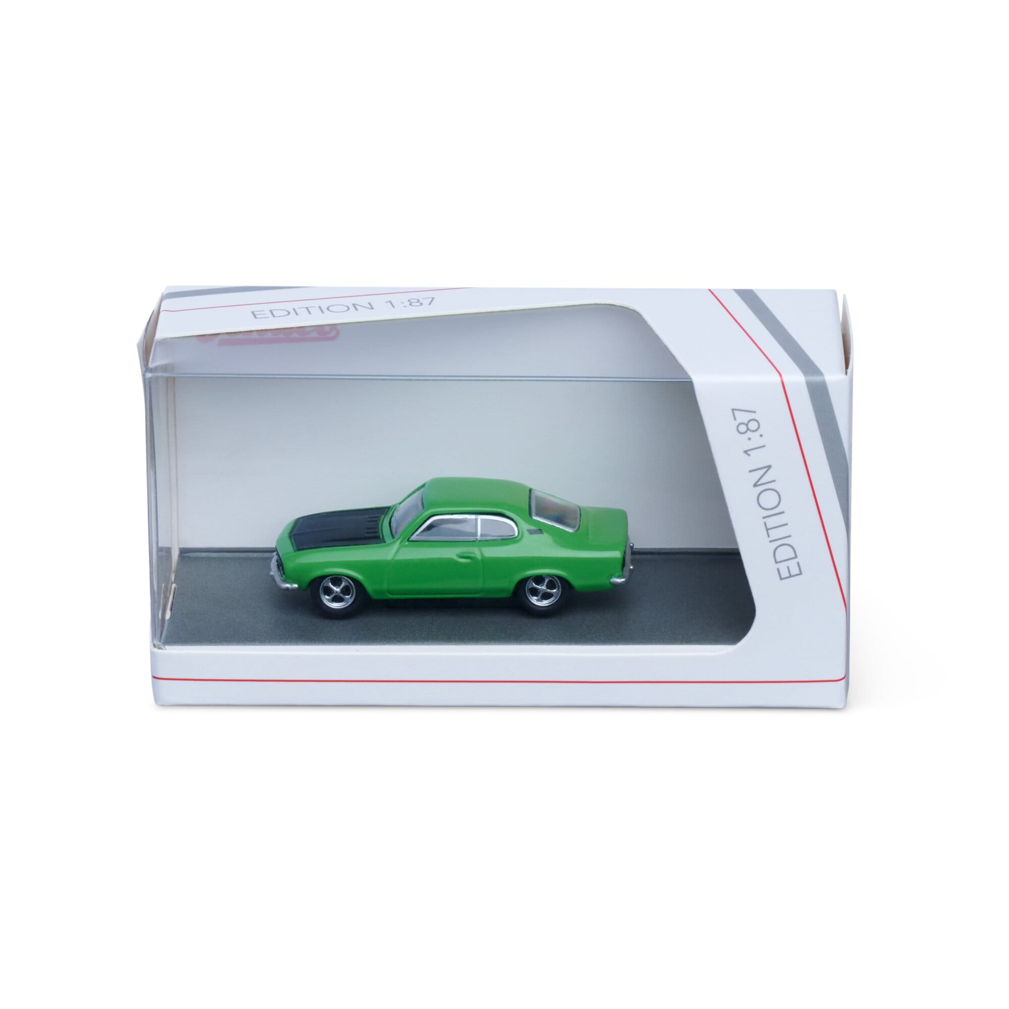 Schuco 1_87 Opel Manta Gruen_Schwarz Standmodell