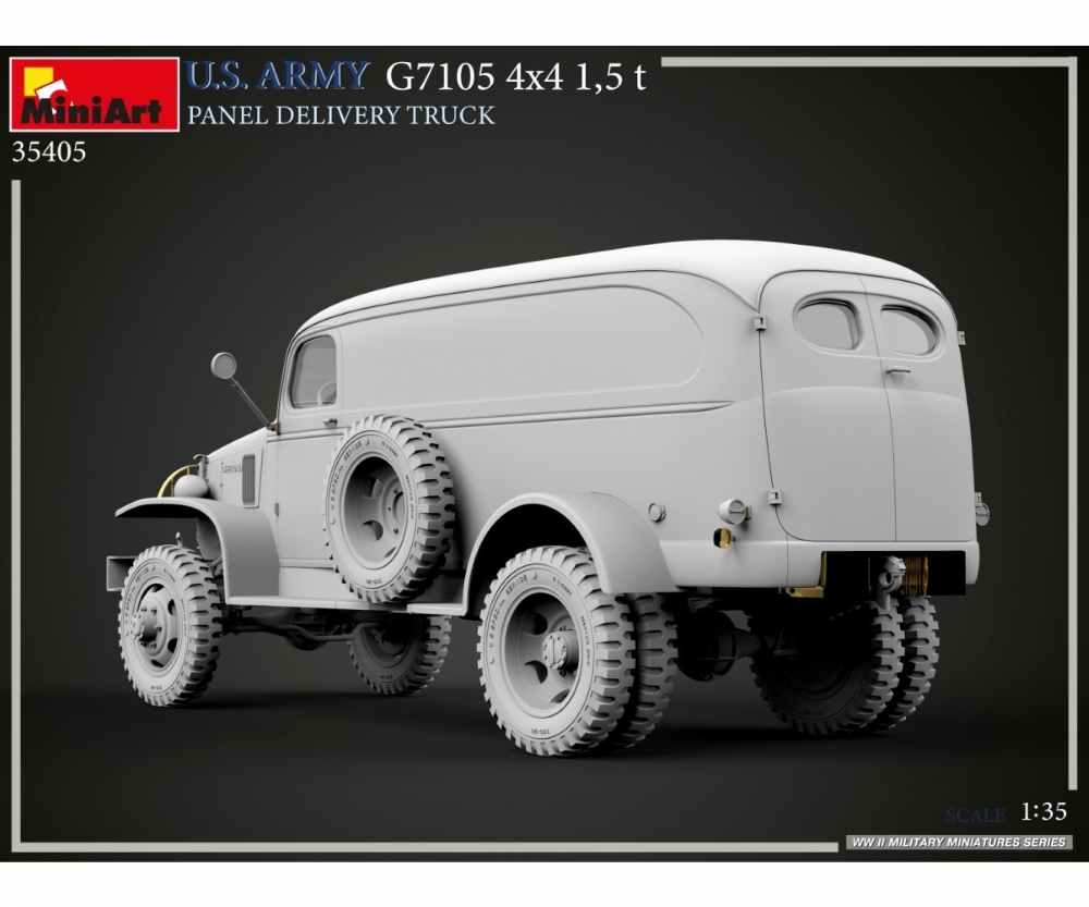 Plastikmodellbau von Miniart 1-35 us 4x4 g7105 1 5to lieferwagen