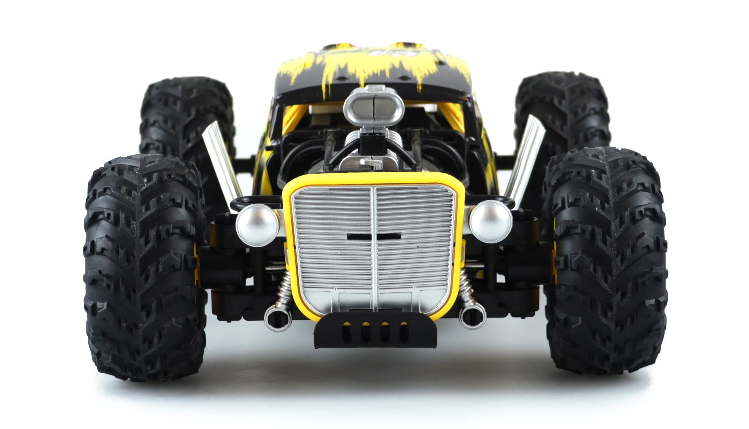 Amewi RC Auto Steampunk Hod Rod Dragster 1:12, RTR schwarz gelb