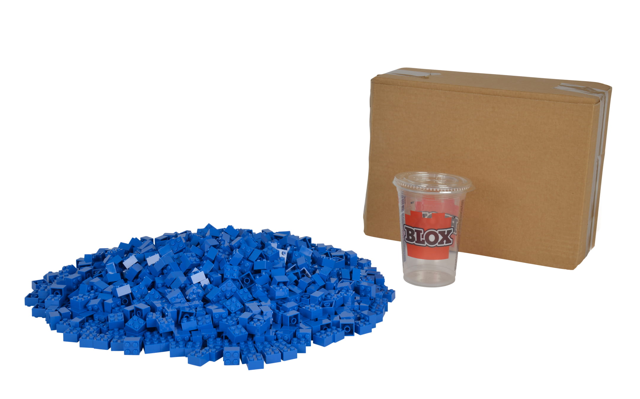Androni Bausteine Blox 1000 blaue 4er Steine lose