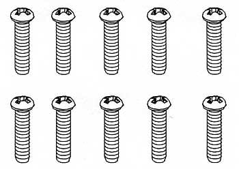 Robitronic 3x15mm Rundkopfschraube für Plastik (10 Stk)