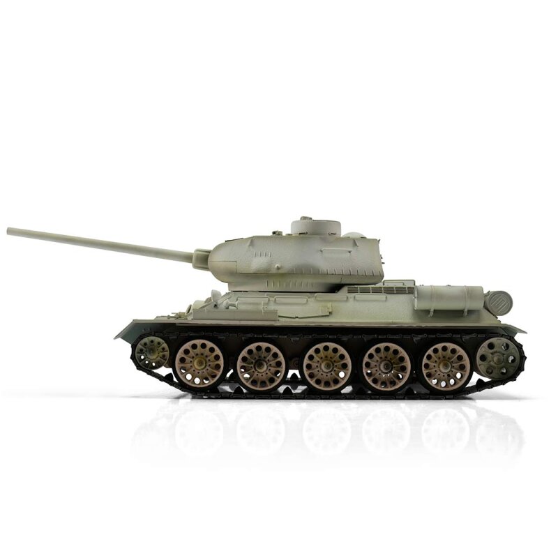 Torro T-34_85 RC Panzer 1_16 Pro IR Wintertarn Vollmetall Holzkiste