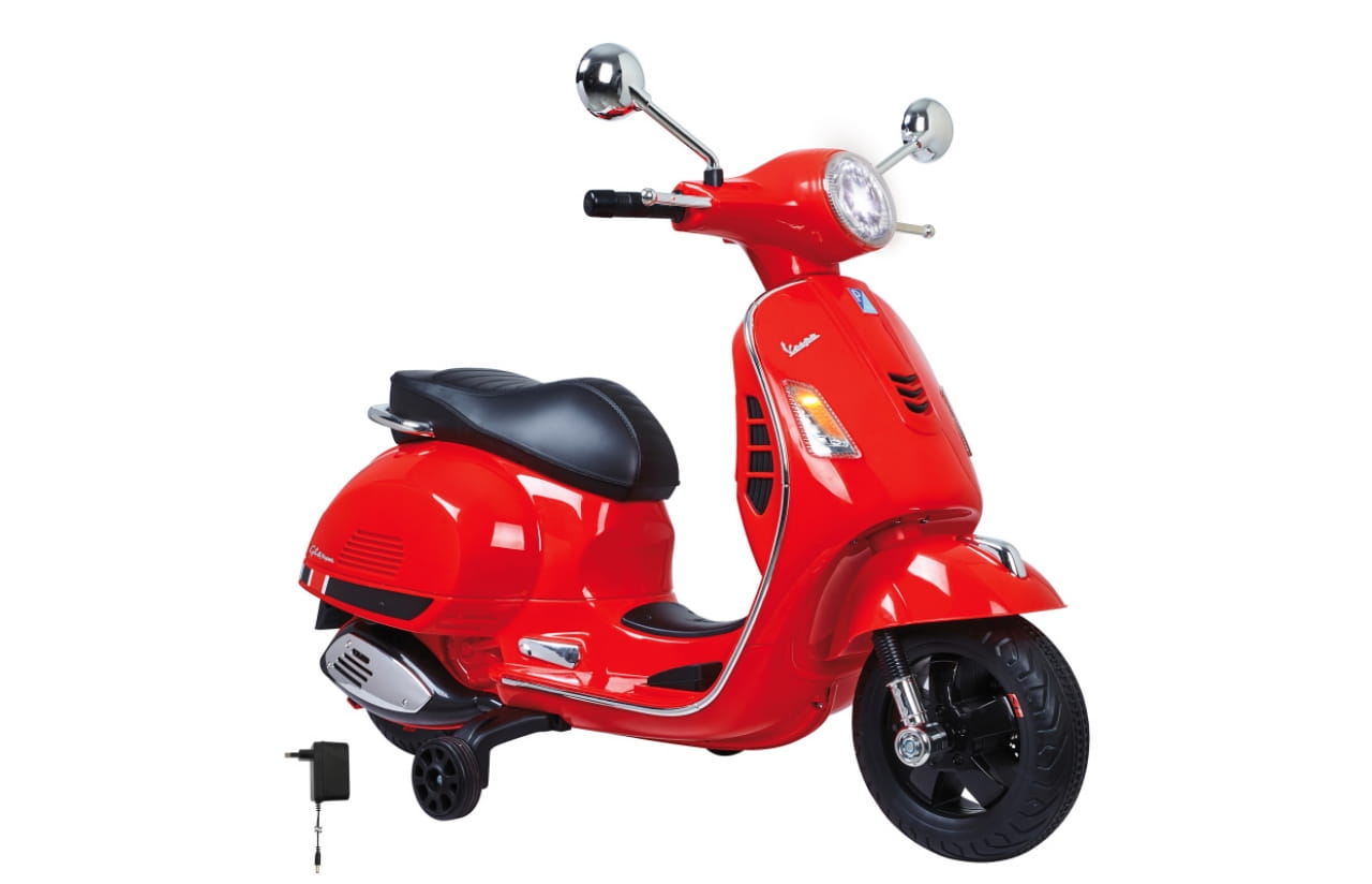 Jamara Ride-on Kinder Elektro Roller Vespa rot 12V