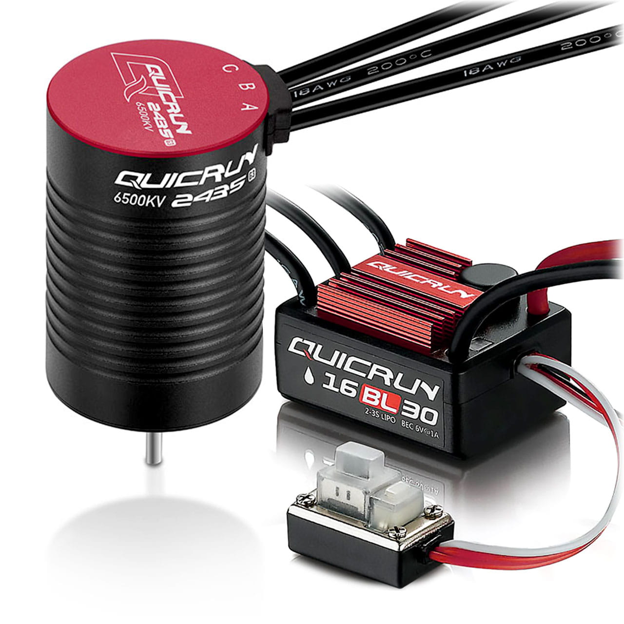 Hobbywing brushless-set-combo-wp16bl30-mit-2435sl-6500kv-g3