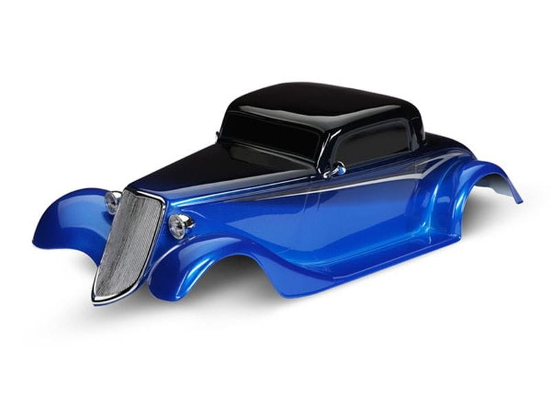 Traxxas Karosserie Factory Five '33 Hot Rod Coupe _blau lackiert_ _ Anbaut - RC-Zubehoer