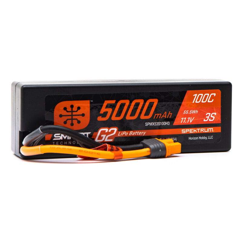 Spektrum Lipo Akku 5000mAh 3S 11,1V Smart G2 Hard Case LiPo 100C IC3