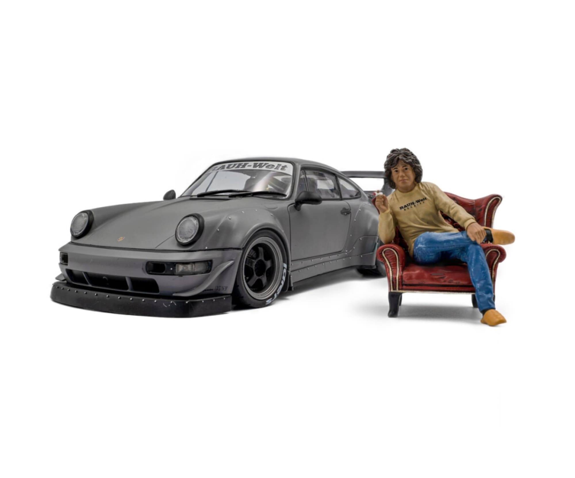 Solido 1_18 RWB Bodykit Nardo grau mit Figur