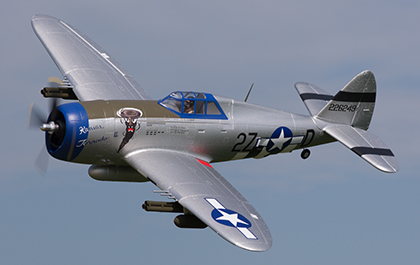 E-flite P-47 Razorback 1.2m RC Flugzeug BNF Basic mit AS3X _ SAFE Select - RC-Zubehoer