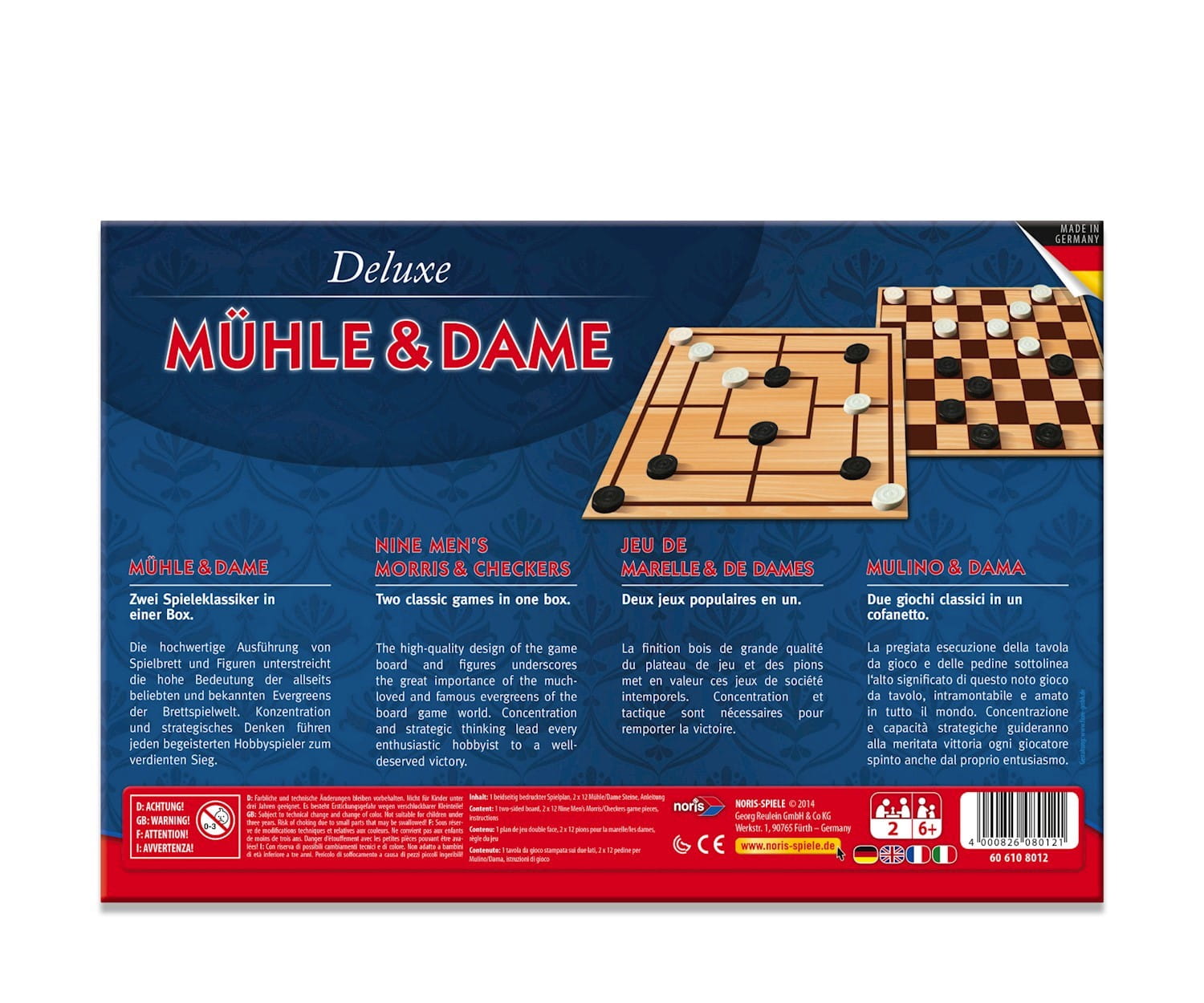 Noris Deluxe - Mühle & Dame