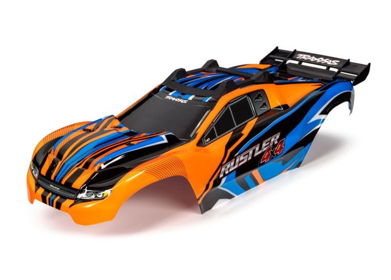 Traxxas Karosserie Rustler 4X4 orange/blau, kpl. lackiert Traxxas Karosserie Rustler 4X4 orange_blau_ kpl. lackiert - RC-Zubehoer