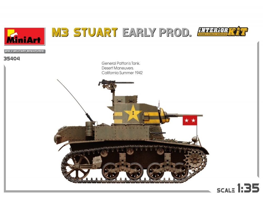 MiniArt 1_35 M3 Stuart fruehe Prod. Interior Kit Plastik Modellbausatz - RC-Zubehoer