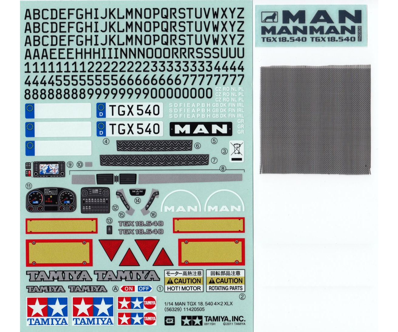 Tamiya Sticker-Beutel MAN TGX 18.540 56329 - RC-Zubehoer
