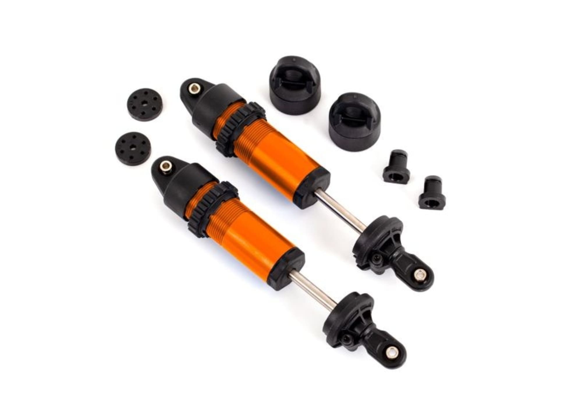 Traxxas GT-Maxx Daempfer Aluminium orange _2_ fuer Sledge vo _ Maxx _ Maxx Slash fuer RC Modelle