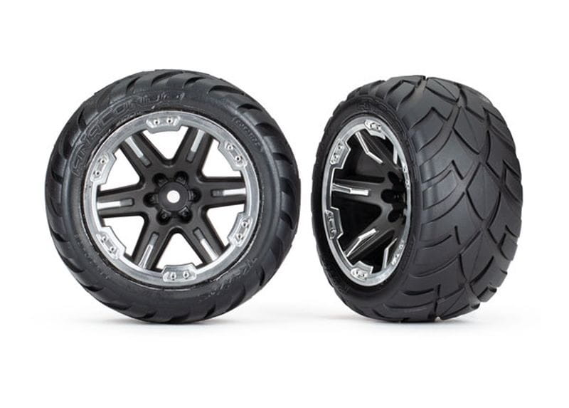 Traxxas Reifen auf Felge 2.8 RXT chromschwarz _ Anaconda _TSM rated_ - RC-Zubehoer