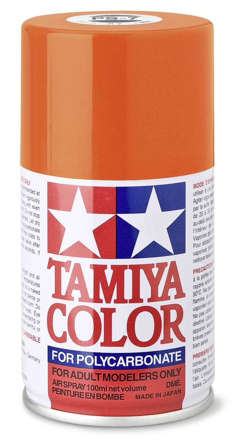 Tamiya PS-7 ORANGE Sprühfarbe 100ml für Polycarbonat ( Lexanfarbe )