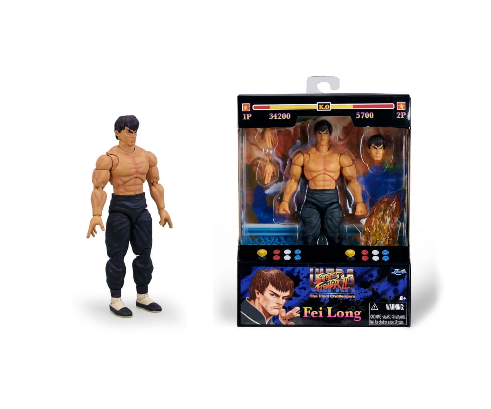 Jada Street Fighter II Fei-Long 6" Figure Jada Street Fighter II Fei-Long 6" Figure