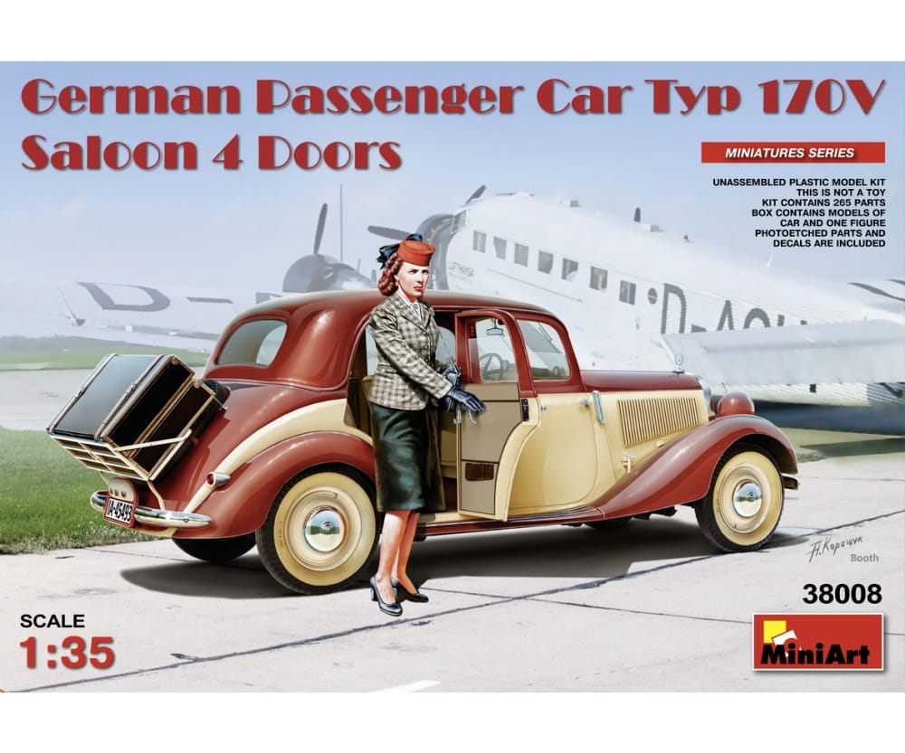 MiniArt 1:35 Dt. PKW Typ 170V 4-Tür-Limousine Plastik Modellbau
