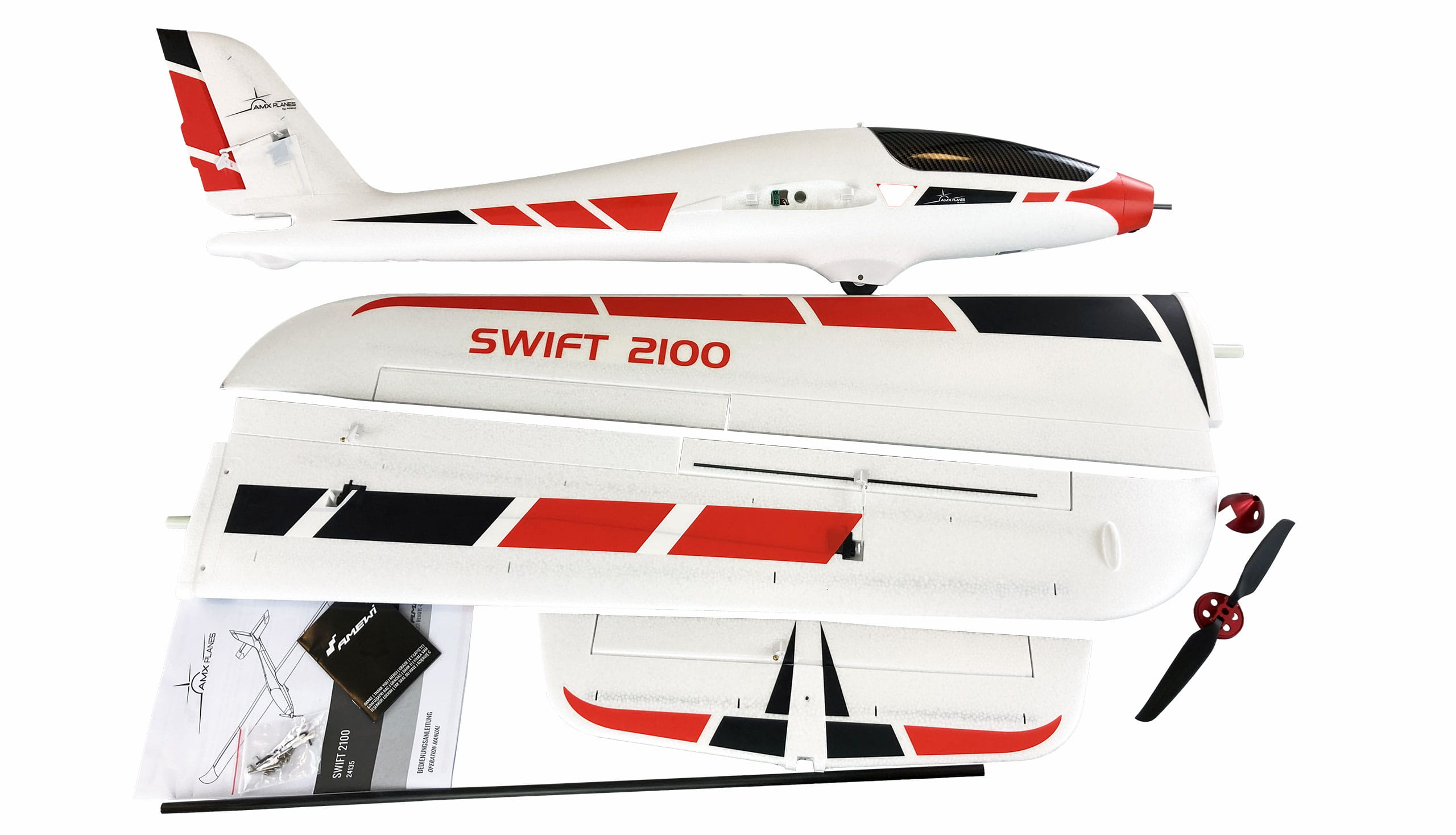 Amewi RC Flugzeug AMXPlanes Swift 2100 Motorsegler EPO PNP