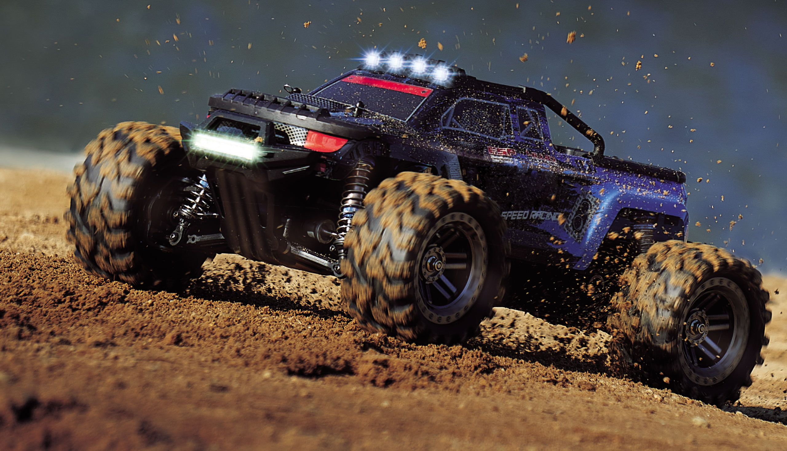 Amewi Daphoenodon RC Monstertruck 4WD 1:12 mit Gyro RTR, blau