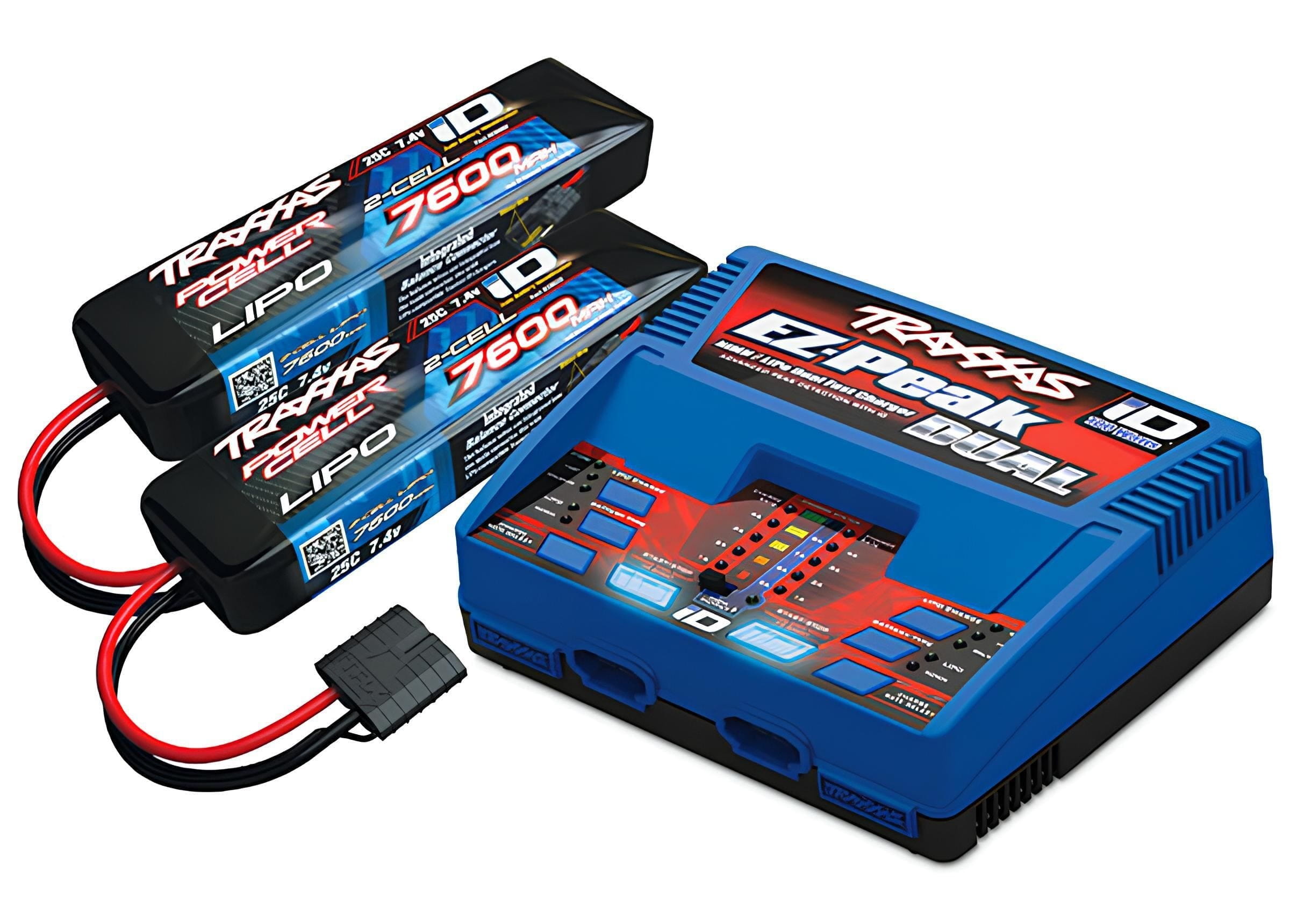 Traxxas EZ-Peak 7600mAh 7.4V LiPo Akku und Ladegeraet Set fuer RC-Modelle