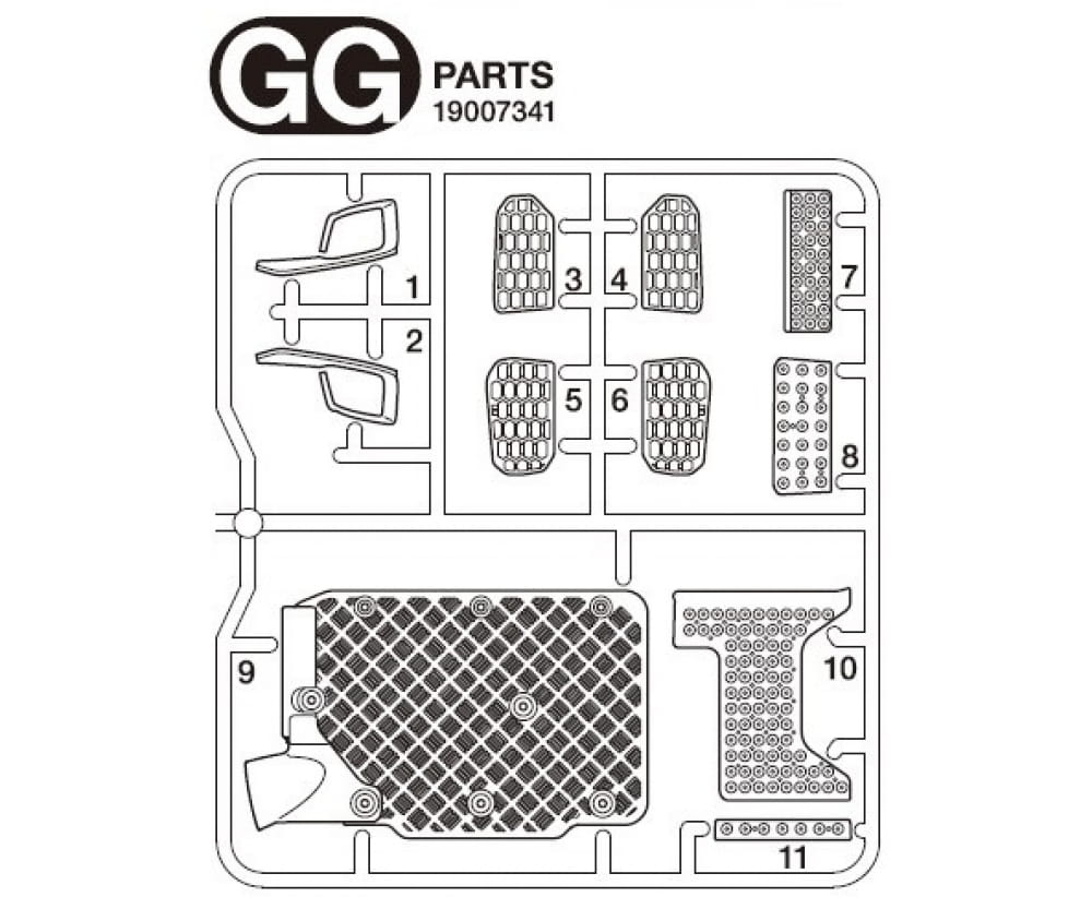 Tamiya GG-Teile Trittstufen Scania S770 56368