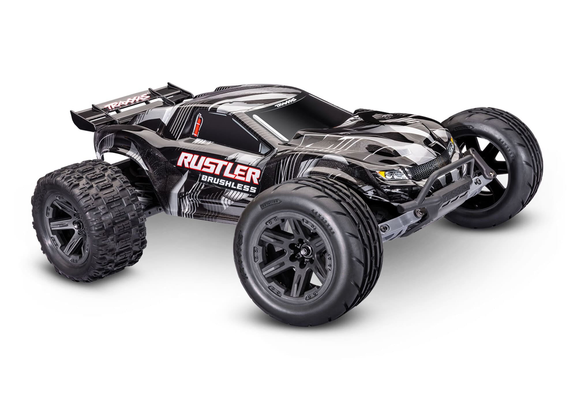 Traxxas Rustler 2WD VX3 Brushless RTR Stadium Truck Schwarz