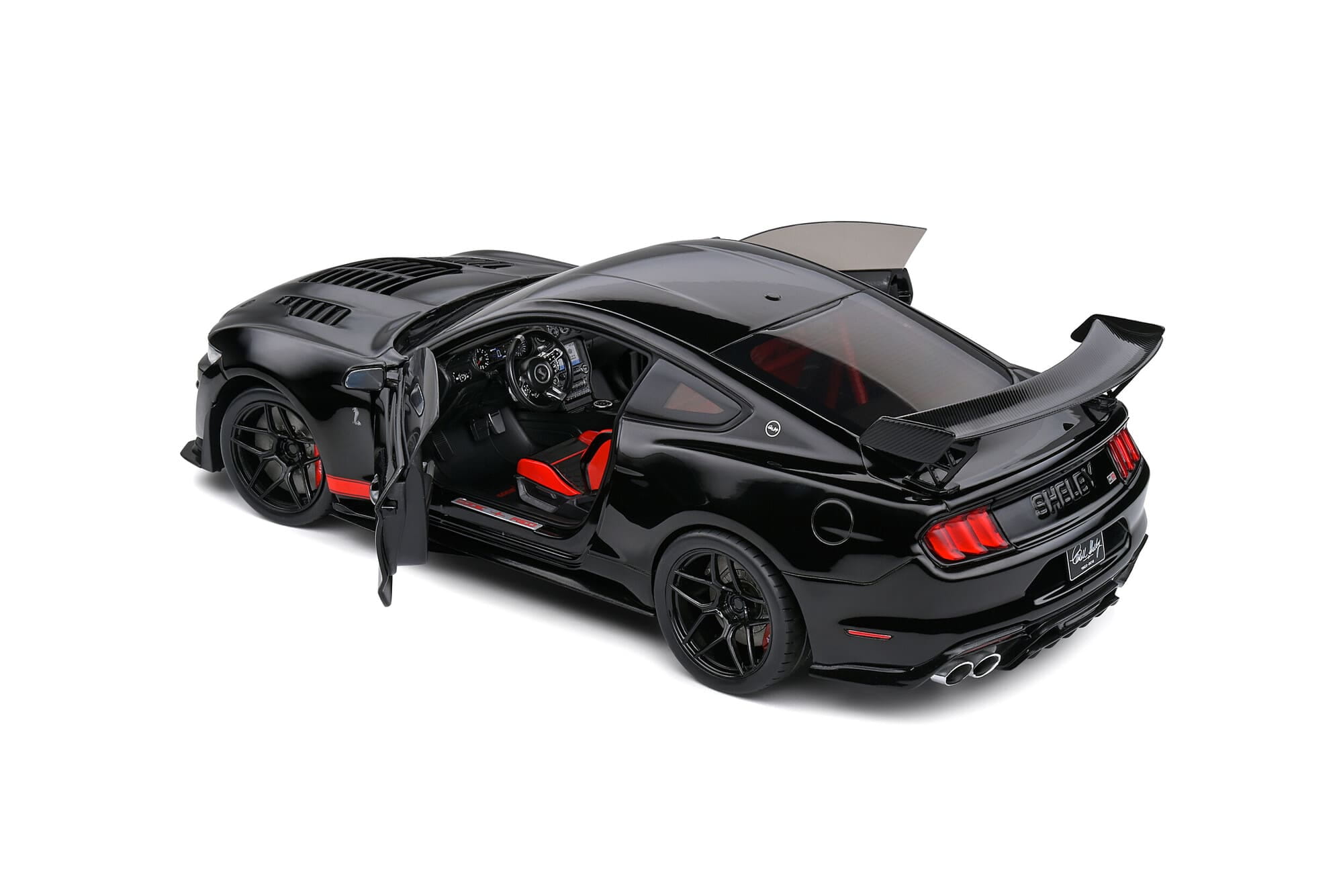 Solido Shelby GT500 Code Red Schwarz Standmodellauto im Massstab 1_18