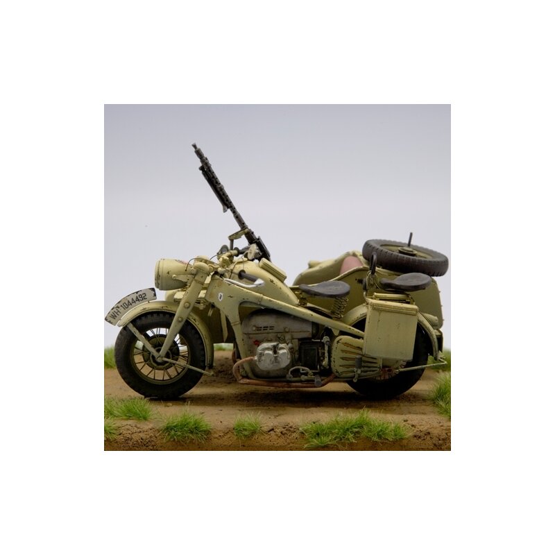 Torro Bausatz Motorrad Zuendapp KS-750 mit Seitenwagen 1_16 - RC-Zubehoer