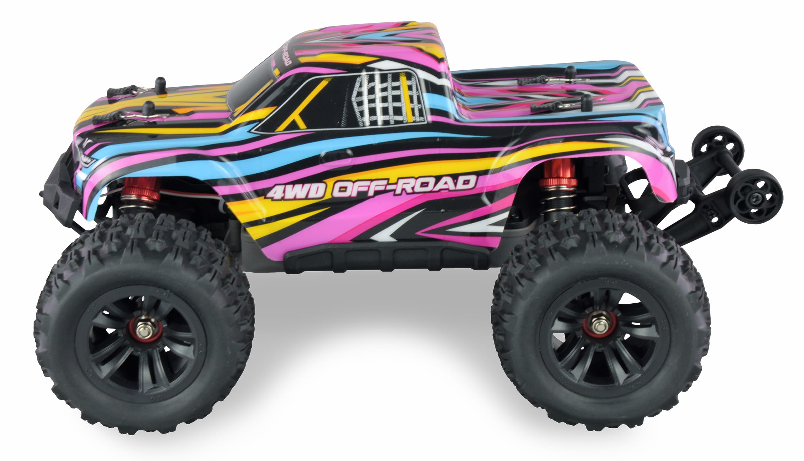 Amewi Hyper GO Monstertruck Brushless 4WD 1_16 RTR Blau rot Offroad Amewi Hyper GO Monstertruck Brushless 4WD 1_16 RTR – Blau_rot - Offroad Racing Modell